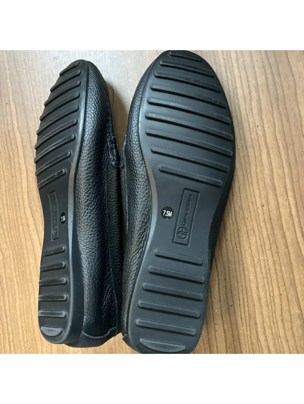 Giani Bernini Dailyn Memory Foam Loafers, Black Leather, Sz 7.5M